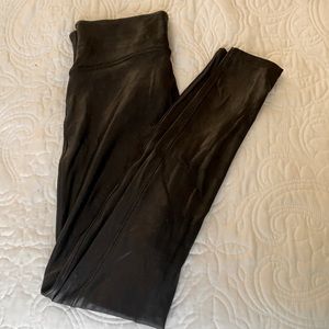 Spanx Faux Leather Full Length Black Leggings